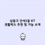 남동구 간석1동 KT 셋톱박스 추천 및 기능 소개