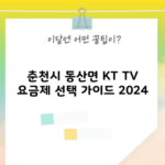 춘천시 동산면 KT TV 요금제 선택 가이드 2024