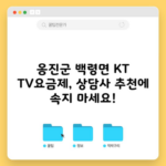 옹진군 백령면 KT TV요금제, 상담사 추천에 속지 마세요!