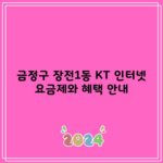 금정구 장전1동 KT 인터넷 요금제와 혜택 안내