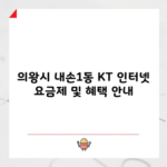 의왕시 내손1동 KT 인터넷 요금제 및 혜택 안내