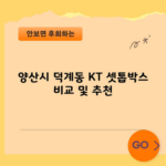 KT 셋톱박스 비교 및 추천, ‘이것’만 알고 고르세요!