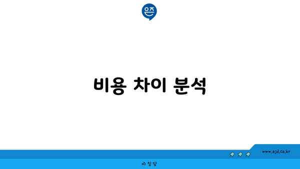 비용 차이 분석