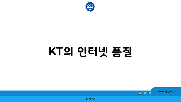 KT의 인터넷 품질