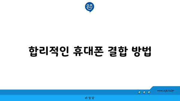 합리적인 휴대폰 결합 방법