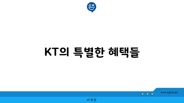 KT의 특별한 혜택들