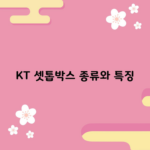 KT 셋톱박스 종류와 특징