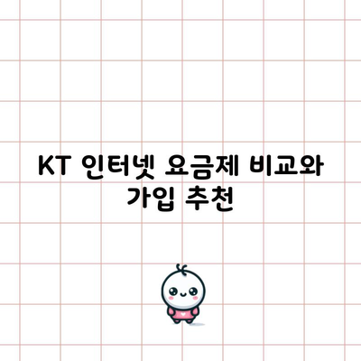 KT 인터넷 요금제 비교와 가입 추천