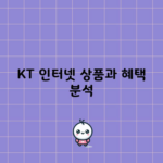 KT 인터넷 상품과 혜택 분석