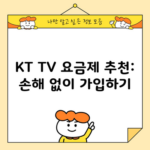 KT TV 요금제 추천: 손해 없이 가입하기