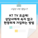 KT TV 요금제: 상담사에게 속지 않고 현명하게 가입하는 방법