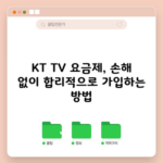 KT TV 요금제, 손해 없이 합리적으로 가입하는 방법