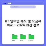 KT 인터넷 속도 및 요금제 비교 – 2024 최신 정보