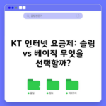 KT 인터넷 요금제: 슬림 vs 베이직 무엇을 선택할까?