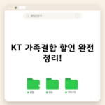 KT 가족결합 할인 완전 정리!