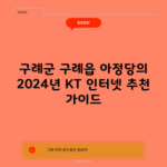 구례군 구례읍 아정당의 2024년 KT 인터넷 추천 가이드