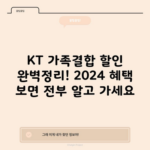 KT 가족결합 할인 완벽정리! 2024 혜택 보면 전부 알고 가세요