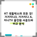 KT 셋톱박스의 모든 것! 기가지니3, 기가지니 A, 지니TV 올인원 사운드바 비교 분석