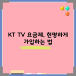 KT TV 요금제, 현명하게 가입하는 법