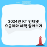 2024년 KT 인터넷 요금제와 혜택 알아보기