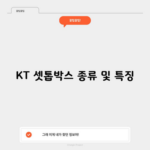 KT 셋톱박스 종류 및 특징