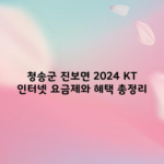 청송군 진보면 2024 KT 인터넷 요금제와 혜택 총정리