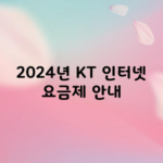 2024년 KT 인터넷 요금제 안내