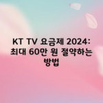 KT TV 요금제 2024: 최대 60만 원 절약하는 방법