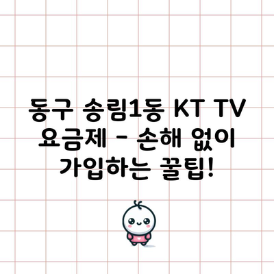 동구 송림1동 KT TV 요금제 – 손해 없이 가입하는 꿀팁!