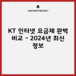 KT 인터넷 요금제 완벽 비교 – 2024년 최신 정보