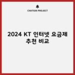 2024 KT 인터넷 요금제 추천 비교