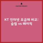 KT 인터넷 요금제 비교: 슬림 vs 베이직