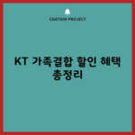 KT 가족결합 할인 혜택 총정리