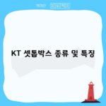 KT 셋톱박스 종류 및 특징