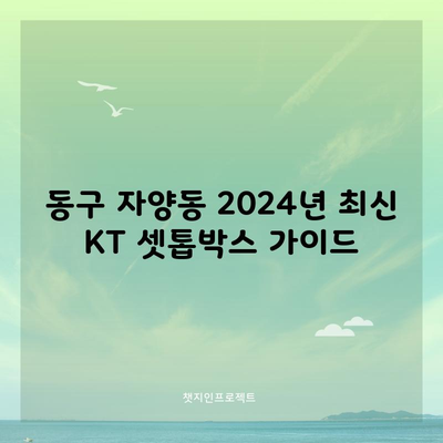 동구 자양동 2024년 최신 KT 셋톱박스 가이드