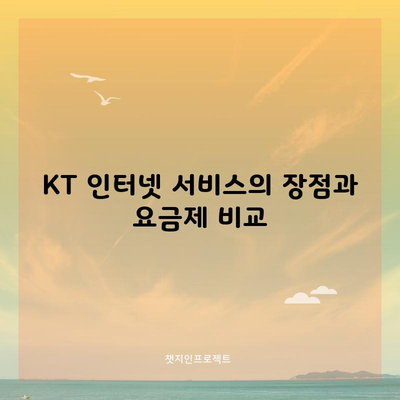 KT 인터넷 서비스의 장점과 요금제 비교