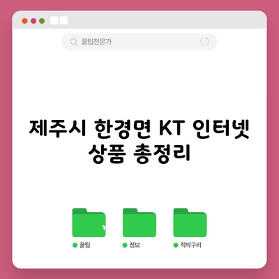 아무나 모르는 KT 인터넷 상품 총정리