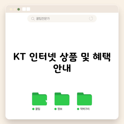 KT 인터넷 상품 및 혜택 안내