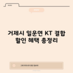 거제시 일운면 KT 결합 할인 혜택 총정리