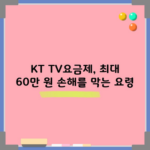 KT TV요금제, 최대 60만 원 손해를 막는 요령