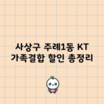 사상구 주례1동 KT 가족결합 할인 총정리