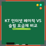 KT 인터넷 베이직 VS 슬림 요금제 비교