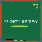 KT 셋톱박스 종류 및 특징