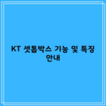 KT 셋톱박스 기능 및 특징 안내