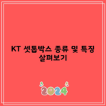 KT 셋톱박스 종류 및 특징 살펴보기