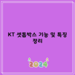 KT 셋톱박스 기능 및 특징 정리