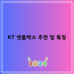 KT 셋톱박스 추천 및 특징