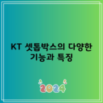 KT 셋톱박스의 다양한 기능과 특징