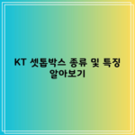 KT 셋톱박스 종류 및 특징 알아보기