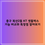 중구 복산2동 KT 셋톱박스 기능 비교와 특장점 알아보기